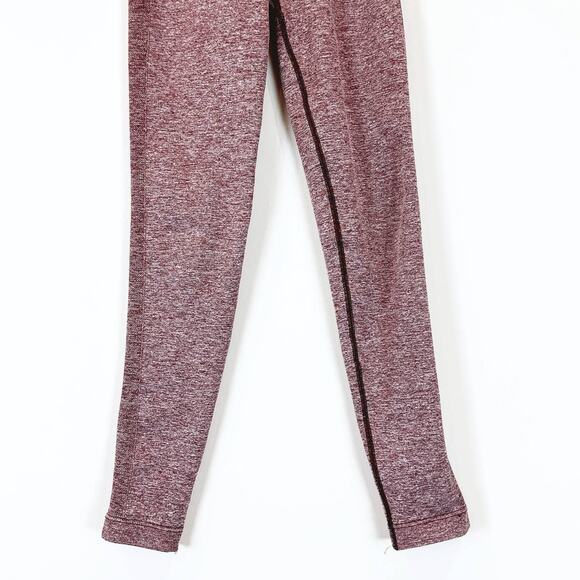 Gymshark Flex Burgundy Marl Leggings Womens Small Athleisure Gym Workout - Picture 3 of 6